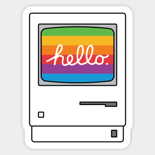 HELLO CLASSIC MAC Sticker